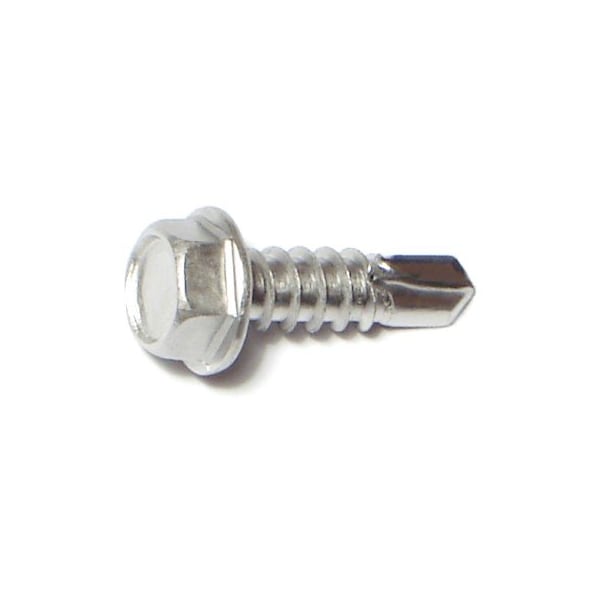 Midwest Fastener Self-Drilling Screw, #12 x 3/4 in, Plain Stainless Steel Flange Hex Head External Hex Drive, 50 PK 53627 - main